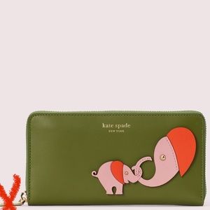 BNWT Kate Spade Elephant Appliqué Continental Wallet Novelty - missing hardware
